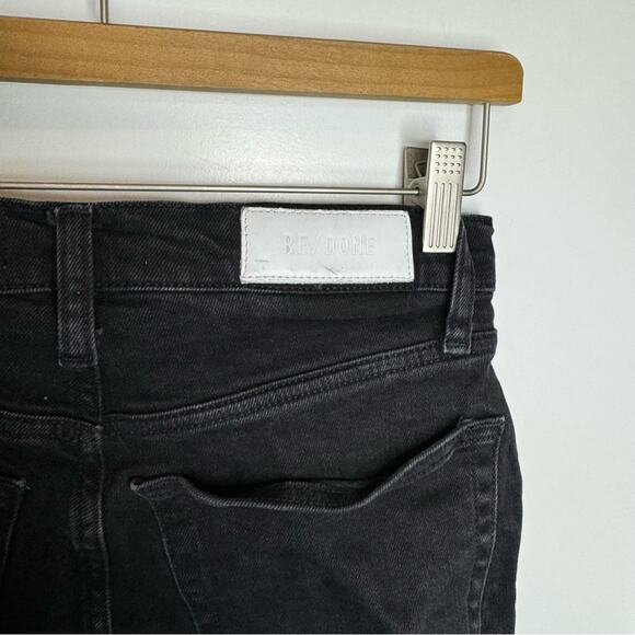 RE/DONE Black Wash Denim High Rise Button Fly Skinny Jeans Size 26 - Picture 5 of 7